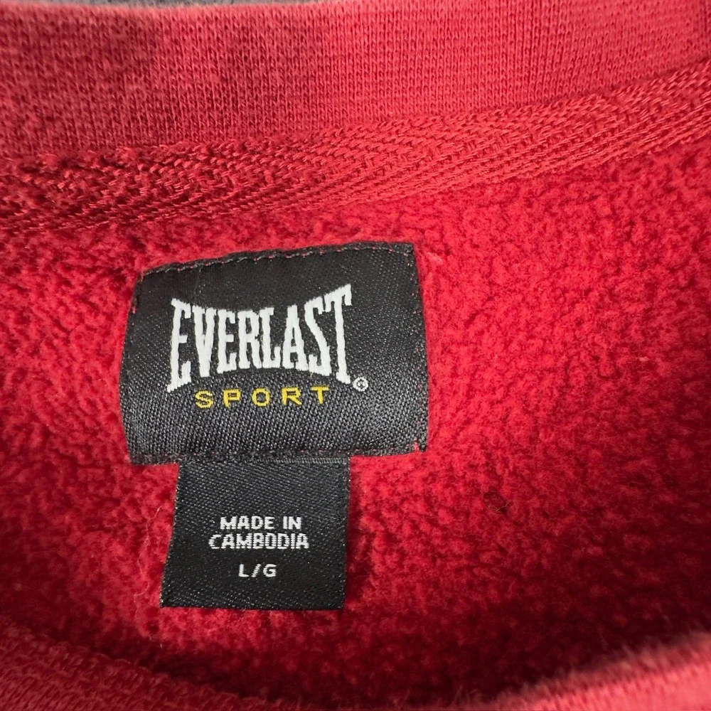 Everlast Sport Crewneck Sweatshirt Mens Large Red Fleece Pullover‎ 2547